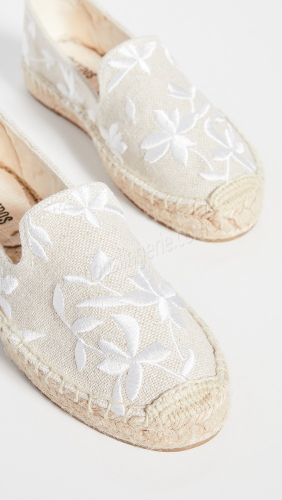 Soludos Shiloh Embroidered Espadrilles Sand - -0
