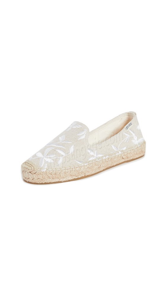 Soludos Shiloh Embroidered Espadrilles Sand - -5