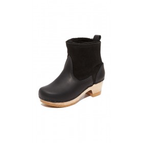 No.6 Pull On Shearling Booties Black