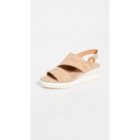 Vince Shelby Wedge Sandals Natural