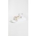 Tibi Ping Jeweled Sandals White